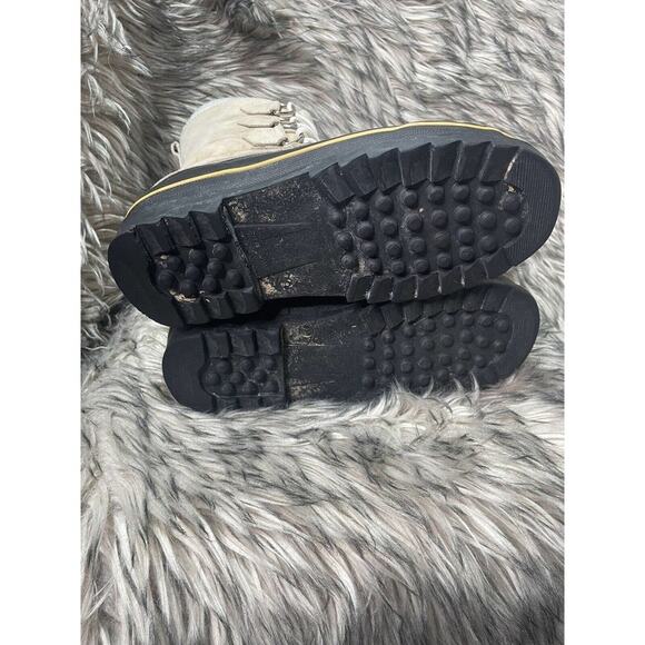 Rugged Exposure Rubber Sole with Tan Suede Upper Sherpa Lined‎ Women's Boot 8 - Picture 7 of 7